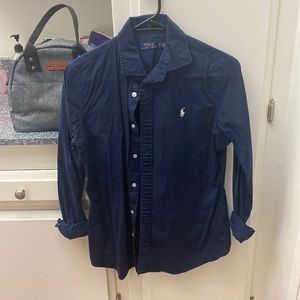 Blue button up